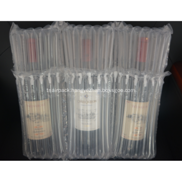 Air packaging bag for three bottles of wine